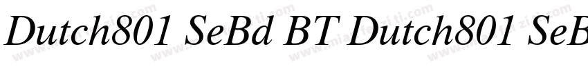 Dutch801 SeBd BT Dutch801 SeBd BT字体转换